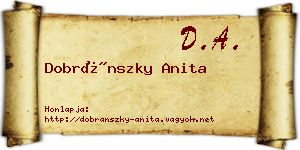 Dobránszky Anita névjegykártya